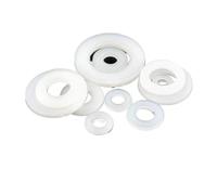 Fastener Washers 10-100Pcs Nylon Flat Gasket M2 M2.5 M3 M4 M5 M6 M8 M10 M12 M14 M16 M18 M20 Black White Plastic Sealing Hard Washers Insulation Rings Ring(Hard White Nylon,M8x16x1.5mm 40pcs)