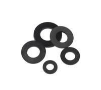 Fastener Washers 10/50/100pcs Nylon Flat Gasket Black White Plastic Sealing Hard Washers Rings for Screw M2 M2.5 M3 M4 M5 M6 M8 M10 M12 M14 M16 M18 M20 M24(Black,M5x20x1-50pcs)
