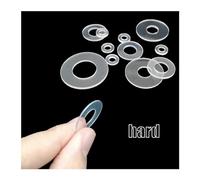 Fastener Washers 100pcs Soft Hard Plastic Clear Transparent Flat Gasket Plain Rings Ring Spacer M1.6 M2 M2.5 M3 M4 M5 M6 M8 M10 M12 (Color : Hard, Size : M6x16x1mm)