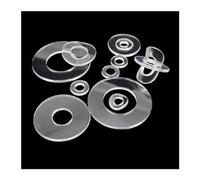 Fastener Washers 100pcs Soft Hard Plastic Clear Transparent Flat Gasket Plain Rings Ring Spacer M1.6 M2 M2.5 M3 M4 M5 M6 M8 M10 M12 (Color : Soft, Size : M3x8x1mm)