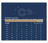 Fastener Washers 50-100Pcs M2.2M2.7M3.2 M4.2 M5.2 M6.2 M8.2 Plated Copper Single Head Soldering Terminal Circular Weld Gasket Welding Sheet Gasket(M2.7-100pcs)
