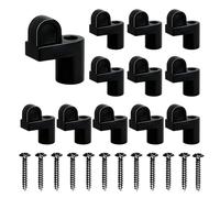 Fastening Clips for Mosquito Nets, 9.5 mm Fixing - 12 Pieces Offset Mosquito Net Clips for Home, Farmhouse, Living Room, Garage, Study, Kitchen, Bathroom