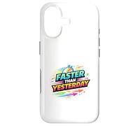 Faster Than Yesterday Running Motivation Design Case for iPhone 17