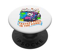Fastest Frog in the Pond Racing Design PopSockets Adhesive PopGrip