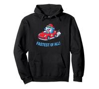 Fastest Of All Kids Cute Shark Race Car Design for Boys Pullover Hoodie