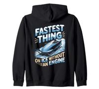 Fastest Thing on Ice Without an Engine Bobsled Bobsleigh Zip Hoodie