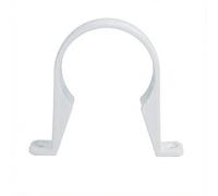 FASTFIX Where The Trade Saves Aquaflow Gutter Downpipe Clips, Round Design, Multiple Colors Available in Black, White, Brown and Grey, Made in GB (White)