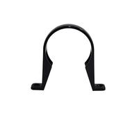 FASTFIX Where The Trade Saves Aquaflow Gutter Downpipe Clips, Round Design, Multiple Colors Available in Black, White, Brown and Grey, Made in GB (Black)