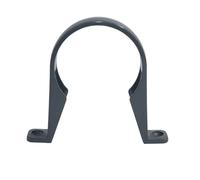 FASTFIX Where The Trade Saves Aquaflow Gutter Downpipe Clips, Round Design, Multiple Colors Available in Black, White, Brown and Grey, Made in GB (Grey)