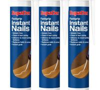 Fastgrip Instant Nails Adhesive 300ml (Pack of 3) | Strong Grab Multi-Purpose Construction Glue | Heavy Duty Interior & Exterior Use
