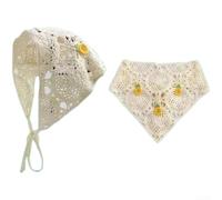 Fastigeaty Boho Crochet Headscarf for Women Camping Photo Prop | Soft lightweight wool, breathable summer fabric, warm winter layer, comfortable all-day wear, skin-friendly material