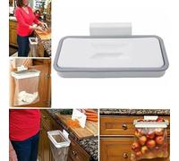 Fastigeaty Hanging Trash Bin Holder, Removable Under Cabinet Waste Bin, Door Mounted Trash Bag Holder for Kitchen, Space Saving Hands Garbage Holder for Drawer or Cabinet