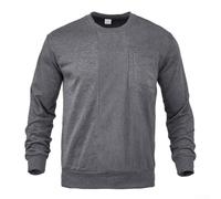 Fastigeaty Men Solid Corduroy Texture Sweatshirt Casual Loose Fit Pullover | Striped corduroy texture, loose fit design, O-neck style, long sleeve, soft polyester blend