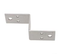 Fastigeaty Stainless Steel Z-Shaped Corner Bracket, Heavy-Duty 2.5mm Thickened Angle Connector for Cabinets, Shelves and Furniture, Rustproof Metal Bracing (50mm)