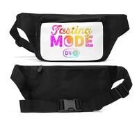 Fasting Mode On Colorful Graphic Unisex Waist Bag Black