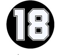 FASTLATE 2Pcs Funny Vinyl Decal Various Sizes Racing Number 18 Car Sticker Waterproof Auto Decors On Truck Bumper Rear Window 20x20 Cm Car Stickers