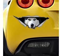 FASTLATE 2Pcs Personality Pvc Decal 3D Dog Husky Animal Car Sticker On Motorcycle Laptop Decorative Accessories 17Cm Decoration Sticker Car Stickers Car Sticker
