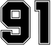 FASTLATE 2Pcs Various Sizes Racing Number 91 Funny Car Sticker Vinyl Decal Black Car Auto Stickers On Bumper Rear Window Door 20x18 Cm Car Stickers