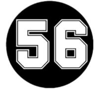 FASTLATE 2Pcs Various Sizes Vinyl Decal Figure Number 56 Car Sticker Waterproof Auto Decors On Car Body Bumper Rear Window 20x20 Cm Car Decal Car Stickers