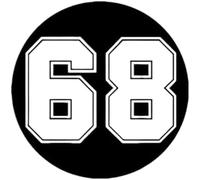 FASTLATE 2Pcs Various Sizes Vinyl Decal Figure Number 68 Car Sticker Waterproof Auto Decors On Bumper Rear Window 20x20 Cm Car Sticker Car Decal Car Stickers