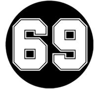 FASTLATE 2Pcs Various Sizes Vinyl Decal Figure Number 69 Car Sticker Waterproof Auto Decors For Bumper Rear Window 20x20 Cm Car Stickers