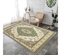 FASTLATE Area Rug Nordic Retro Moroccan Texture Printing Rug Soft Luxurious Easy Care Short Lint - 140 X 200Modern Bedroom Carpet Green Large Rug For Living Room Dining Lounge Bedside,