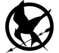 FASTLATE Car Sticker 14.2cm*15.3cm Hunger Games Vinyl Car-Styling Car Sticker Black/Silver
