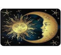 FASTLATE Door Mat 50 X 80 Cm,Boho Sun Moon Celestial Stars Front Door Mats Indoor Washable,Kitchen Dirt Trapper Doormat Non-slip,Absorbent Inside Entrance Rug Floor Mat For Entryway Pets Dogs