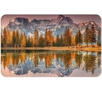 FASTLATE Door Mat 50 X 80 Cm,Fall Forest Snow Mountain Lake Front Door Mats Indoor Washable,Kitchen Dirt Trapper Doormat Non-slip,Absorbent Inside Entrance Rug Floor Mat For Entryway Pets Dogs