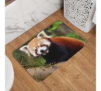 FASTLATE Doormat Welcome Door Mat 16 X 24 Inch Non-Slip Absorbent Bath Rug Soft Washable Floor Mat Little Red Panda Carpet For Stylish Kitchen Bedroom Bathroom Decor