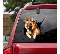 FASTLATE German Shepherd Car Decals, Dog Car Stickers Pack Of 2 - Realistic German Shepherd Stickers For Car Windows, Walls Series 74 Size 10" X 10"