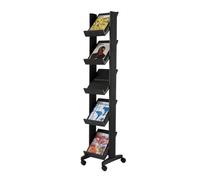 Fast Paper Fast Paper Easy Corner Mobile Literature Display 5 Shelves Black
