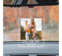 Fastpeace Personalised Photo Car Ornament Hanging Car Polaroid Any Image Driving Test Pass Gift Idea First Car Charm Gift, Father's Day, Mother's Day, Birthday Gift (Polaroid Photo)