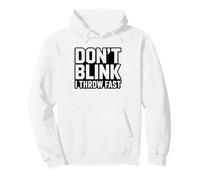 Fastpitch Softball Pitcher Speed Humor Blink Fast Throw Pullover Hoodie