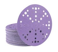 FASTPLUS 120 Grit 150mm Sanding Discs 49 Hole Film Ceramic Hook & Loop Disc