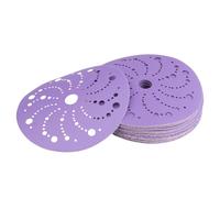 FASTPLUS 150mm Sanding Discs,25PCS Ceramic Orbital Sander Discs, 120 Grit Sandpaper Multi-Hole Hook and Loop Sanding Disc,Long Lasting,Durable and Virtually Dust-Free for Random Orbital Sander