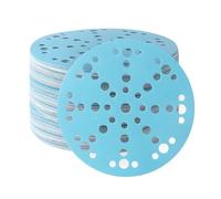 FASTPLUS 150mm Sanding Discs 6 Inch 49 Hole Sanding Discs 120 Grit Hook and Loop Sanding Disc Dust-Free Random Orbital Sandpaper for Automotive and Woodworking, 50 Pack