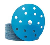 FASTPLUS 2000 Grit Blue Film 150mm Sanding Disc 15 Hole Ceramic Hook & Loop