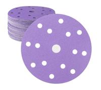 FASTPLUS Purple Ceramic Film 150mm Sanding Discs 15 Hole 60-800 Grit