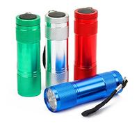 FASTPRO 4-Pack Aluminum LED Flashlights Set with 12-Piece AAA Dry Batteries Included and Pre-Installed