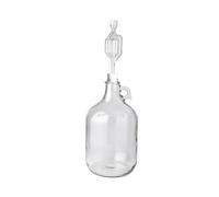 FastRack 1 gal Glass Wine Fermenter, INCLUDES Rubber Stopper and Twin Bubble Airlock, Multicolor (B014T3LHFA)