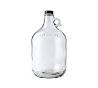 FastRack 70-1SVE-5J2I Glass Water Bottle Includes 38 mm Polyseal Cap 1 gallon Capacity Clear