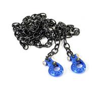 Fastrax Deluxe Aluminium Winch Hooks Black Chain Set FAST2321DBB