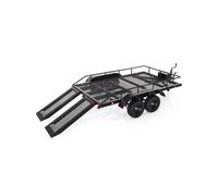 Fastrax Scale Dual Axle Truck Car Trailer 1/10 with Ramps and LEDs FAST2372L