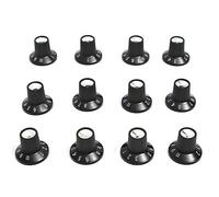 FASTROHY 12Pcs Guitar AMP Knob Amplifier Skirted Knobs Volume Tone Control for Fender, Black