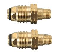 FASTROHY 2 Packs Universal Propane LP LPG Gas Cylinder Tank Adapters Fitting Full Flow Brass Connector 1/4'' 6mm MNPT