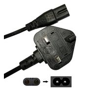 Fastronics® 2 Pin Mains Power Lead Fig Figure 8 Cable Compatible with PS4 PS5 Xbox Samsung Panasonic JVC Philips LG Sharp Sony TV Canon Pixma HP Brother Printer Asus Toshiba Laptop Charger UK (2M)