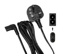 FASTRONICS® Right Angle Figure 8 Power Cable 3M (IEC-C7) - UK 3-Pin to C7 Mains Lead | 100% Copper | BS1363 Safety Approved | For Samsung/LG TV, PS4, PS5, Sky, Speakers