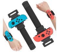 FASTSNAIL 2 Pack Wrist Bands for Switch Dance 2025 2024 2023 2022 2021 and for Just Dance & Zumba Burn It Up, Adjustable Elastic Straps Dance Accessories for Switch/OLED Joycon Controller-Black