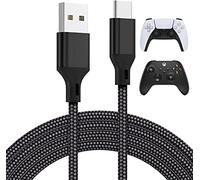 FASTSNAIL Charging Cable Cord for PS5/PS5 Slim Controller 1 Pack 16.4ft Long Type C Charger Cord for Xbox Series X/S and Nintendo Switch Pro Contoller, Play Charge Wire